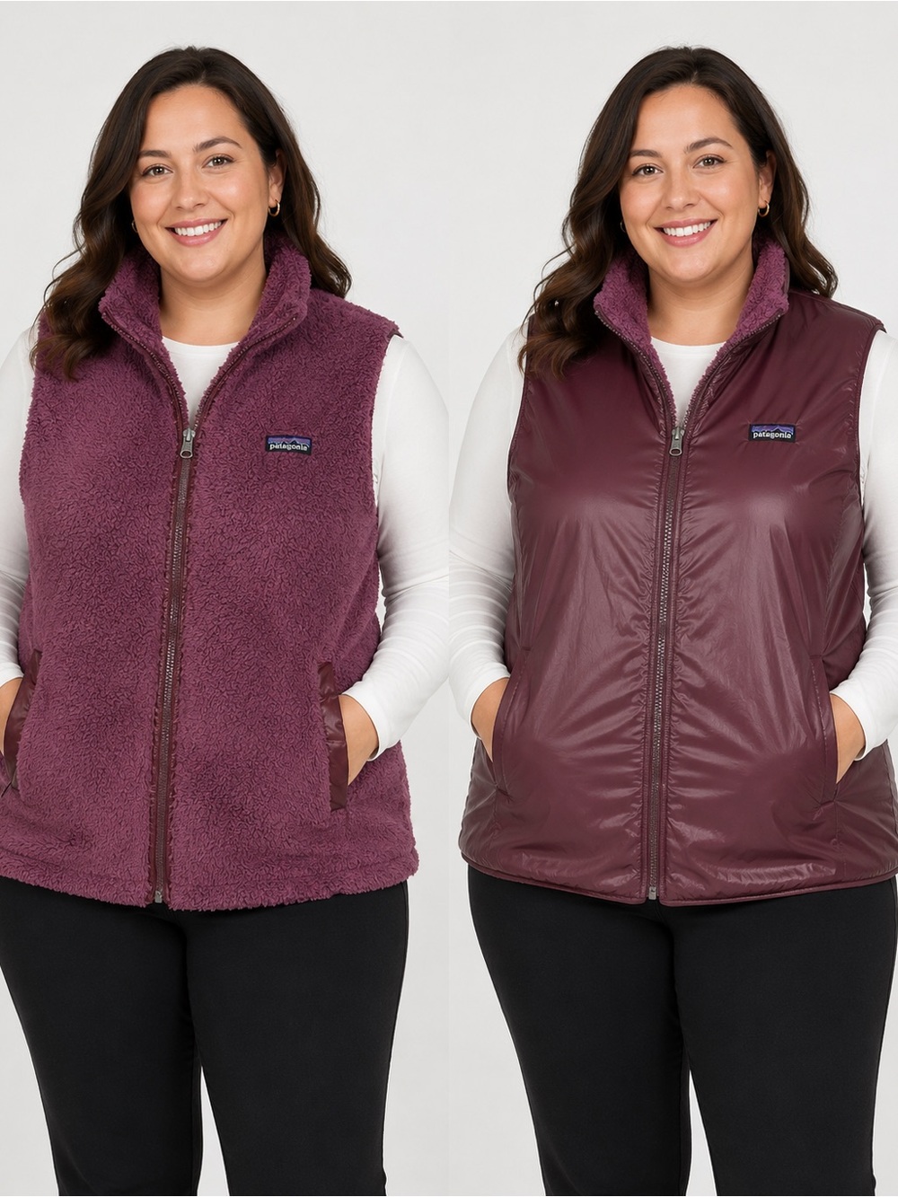 Patagonia Reversible Women's Large Vest in Plum